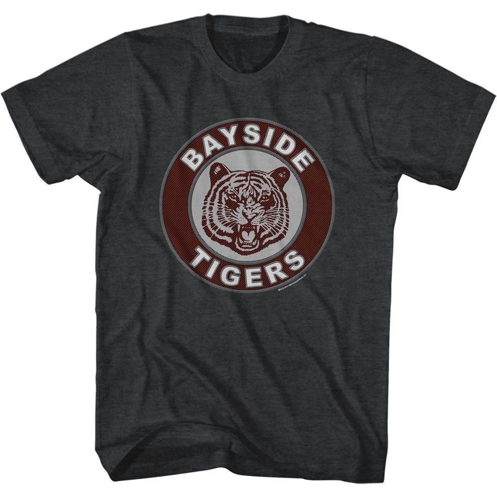 Saved By The Bell Bayside Patch Black Heather T-Shirt